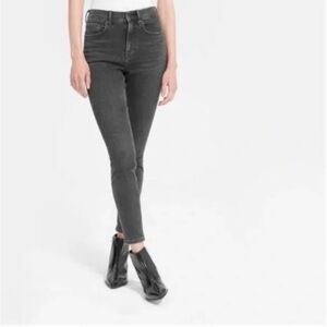 Everlane High Rise Black Denim Skinny Ankle Jeans Size 25
